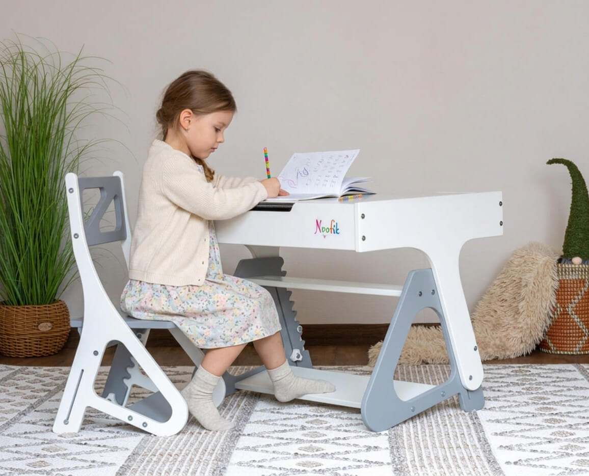 Зростаючий комплект (стіл-парта + стілець) модель Junior з 1 відсіком - Зображення 6